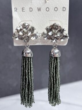 🚨3 for $15🚨 No. 3 Crystal Earrings with Beaded Tassels